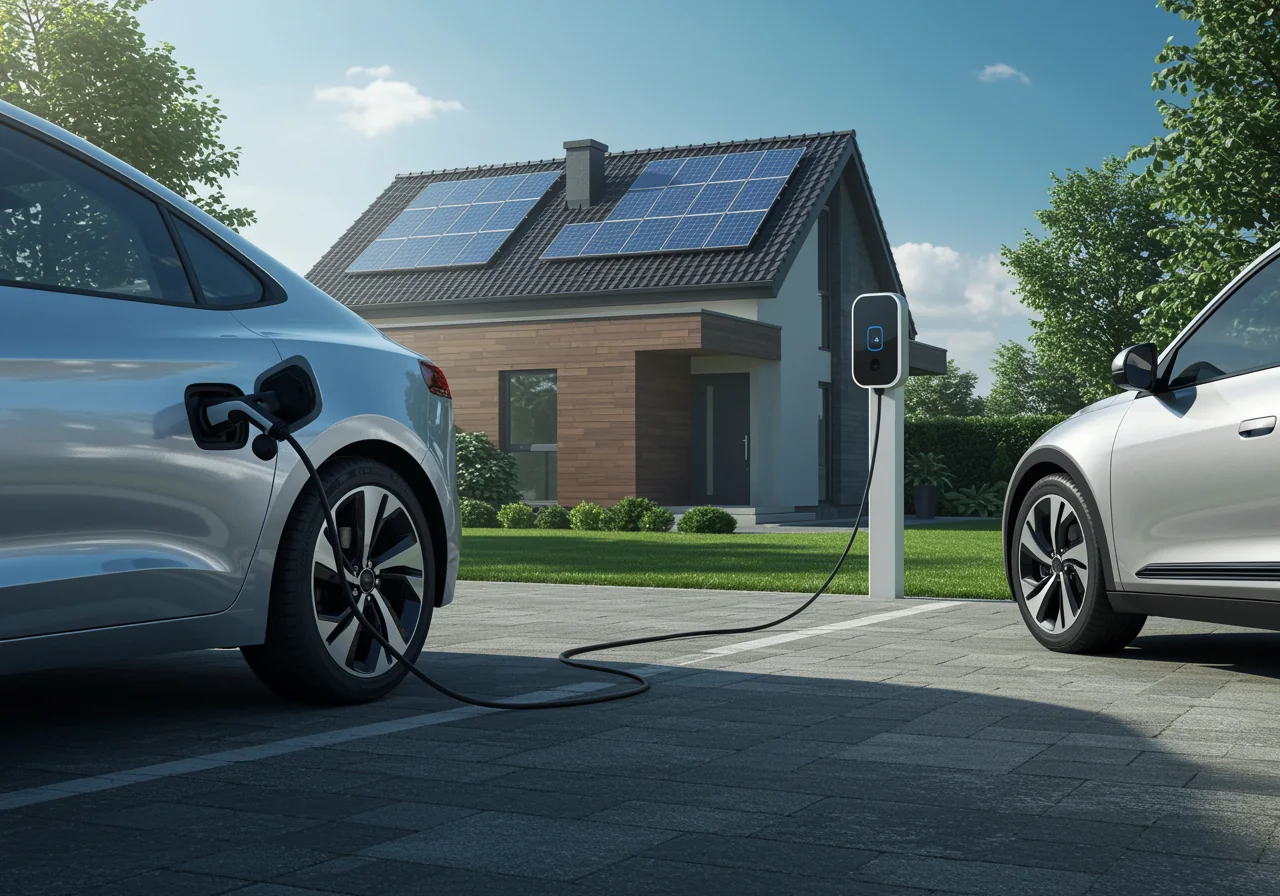 Vehículos eléctricos conectados a un punto de recarga